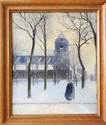 André MAILFERT (1884-1943) Vue de l'église Sainte-Euverte en…