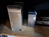 a computer on a desk with a keyboard and a mouse