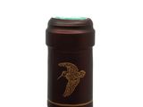 a bottle of wine that has a bird on it