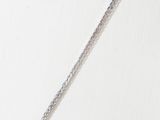 silver plated chain with a heart pendant on a white background