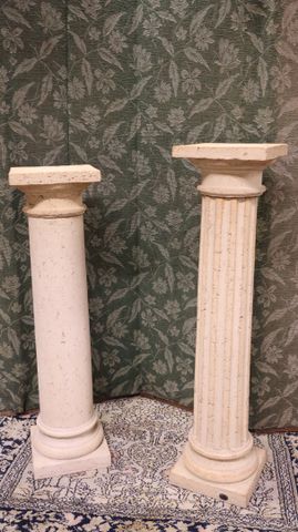 ATELIER MICHEL CAYLA (XXe - XXIe siècle) – Paire de colonnes en t...