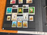 a binder with stamps on it sitting on a table