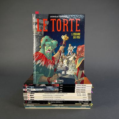 books stacked on top of each other on a gray surface