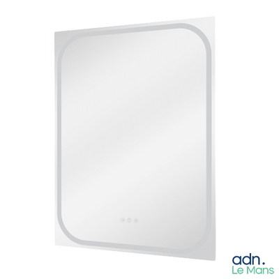 an image of a bathroom mirror with a white frame