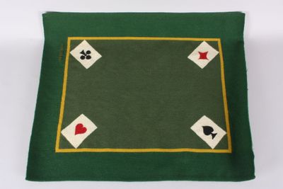 tapis de cartes en tapissserie, marqué Aubusson. - Photo 1