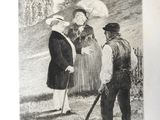 an old picture of a couple of men standing next to each other