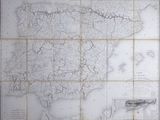 an old map of the country of spain with its borders and cities