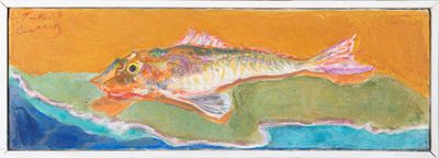 Patrick DUPRETZ (né en 1951). "Rouget", huile sur toile, sig… - Photo 1