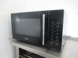 a microwave that is sitting on top of a counter