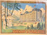a picture of an advertisement for a hotel in the mountains