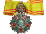 an image of a medal with a ribbon around it on a white background