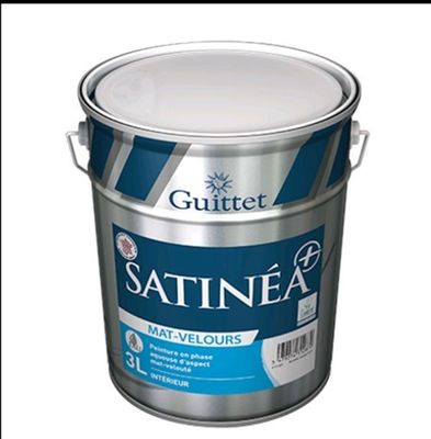 Lot de 2 pots de peinture - GUITTET - SATINÉA - Mat-velours - 3 litres - Photo 1