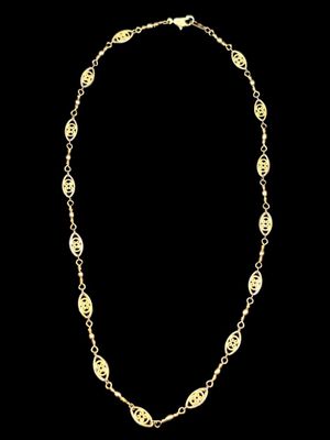 Collier articulé en métal doré. Constitué d'élément taille n…