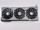 a close up of a video card with two fans