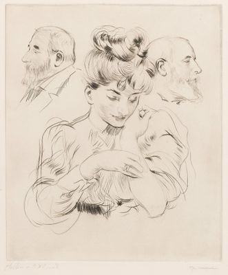 Paul-César Helleu (1859-1927) Étude de femme avec double por…