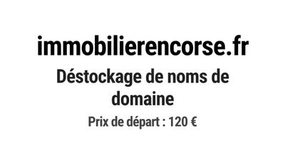 Nom de domaine immobilierencorse.