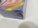 a purple box with a picture of a girl on it