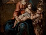 une image d'une peinture représentant une femme tenant un bébé