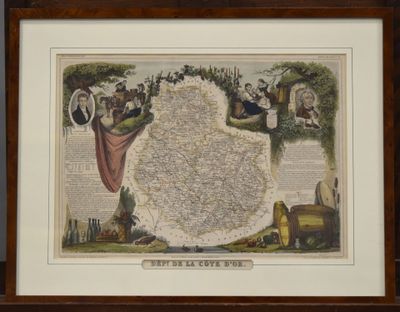 une vieille carte de l'État du Kentucky dans un cadre en bois