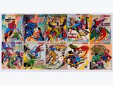 un ensemble de bandes dessinées est présenté sur un fond blanc