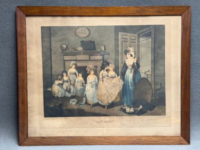 "The Romp" Gravure Anglaise en couleurs, Sand W.