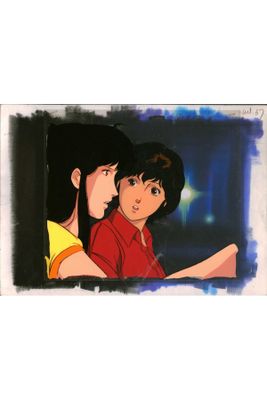 une image représentant deux personnages d'anime assis l'un à côté de l'autre