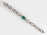 an emerald and diamond bracelet