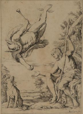 an image of a drawing of a man falling off of a tree