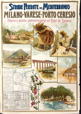 une affiche représentant une carte de la campagne italienne