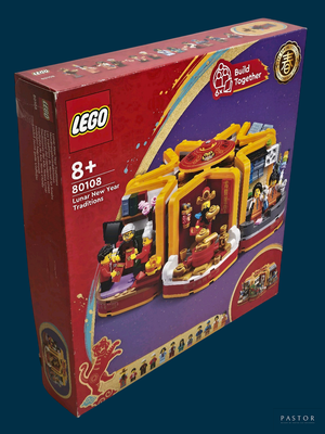 une boîte contenant un circuit de train Lego