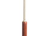 an image of a lamp with a wooden base and a white shade