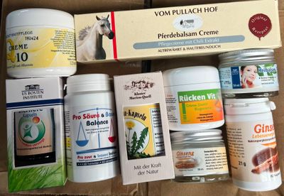 a box with a lot of different types of vitamins in it