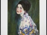 an image of a painting of a woman in a white dress