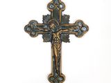 an image of a cross with a jesus on it on a white background