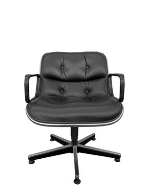 an image of a black office chair on a white background