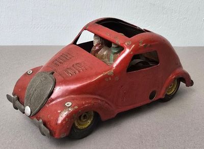 RCP (Richard, Paris, 1950) Simca 5 en tôle laquée rouge, Mot…