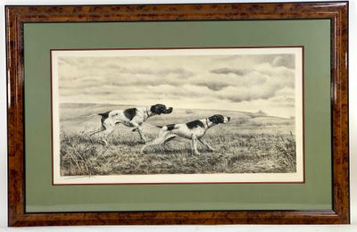 DANCHIN Léon (1887-1938) : Chiens d'arrêt. - Photo 1