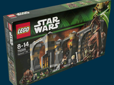 a box of lego star wars sets on a blue background