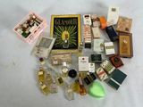 many different types of perfumes on the table