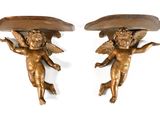 paire de couverts anciens en laiton ornés de motifs « cherensils »