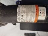a close up view of a motor with a label on it