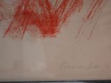 a picture of a picture of a person with red paint on it