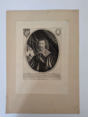 an old black and white drawing of a man holding a candle