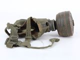 an old gas mask that has been left on the ground