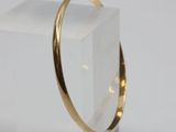 an image of a gold ring sitting on a clear block