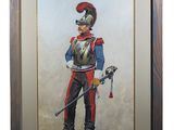 a painting of a man in a military uniform holding a sword