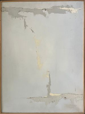 an image of a painting of a man standing in front of a white wall