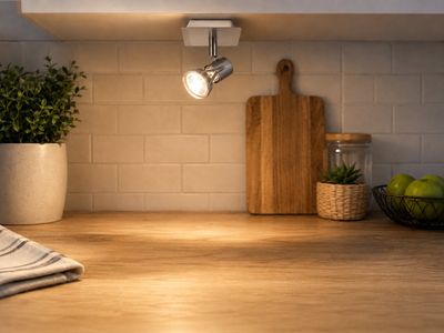 Lot de 9 spots muraux Electiz, finition aluminium, avec ampo…
