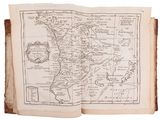 an old book with a map of india on it