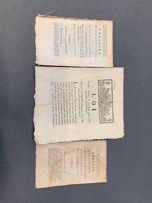 4 documents révolutionnaires imprimés sur le camp sous Paris…